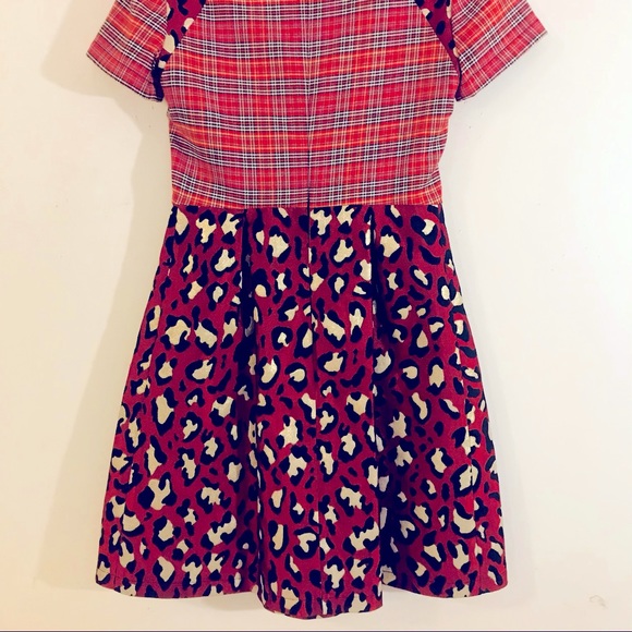 I’m Isola Marras Mixed Pattern Saffron Red Mini Dress - Picture 12 of 16